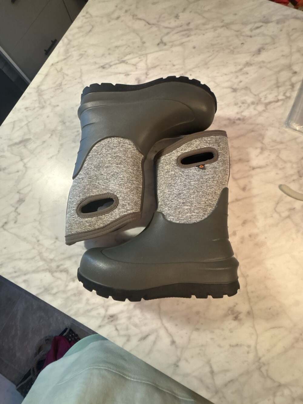 Bogs Kids Neo-Classic Melange Waterproof Winter Boots Gray Size 3 Youth